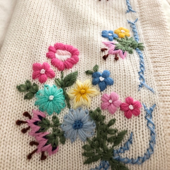 EUC Vintage 1960s Vic & Vic Floral Cardigan - Picture 5 of 5